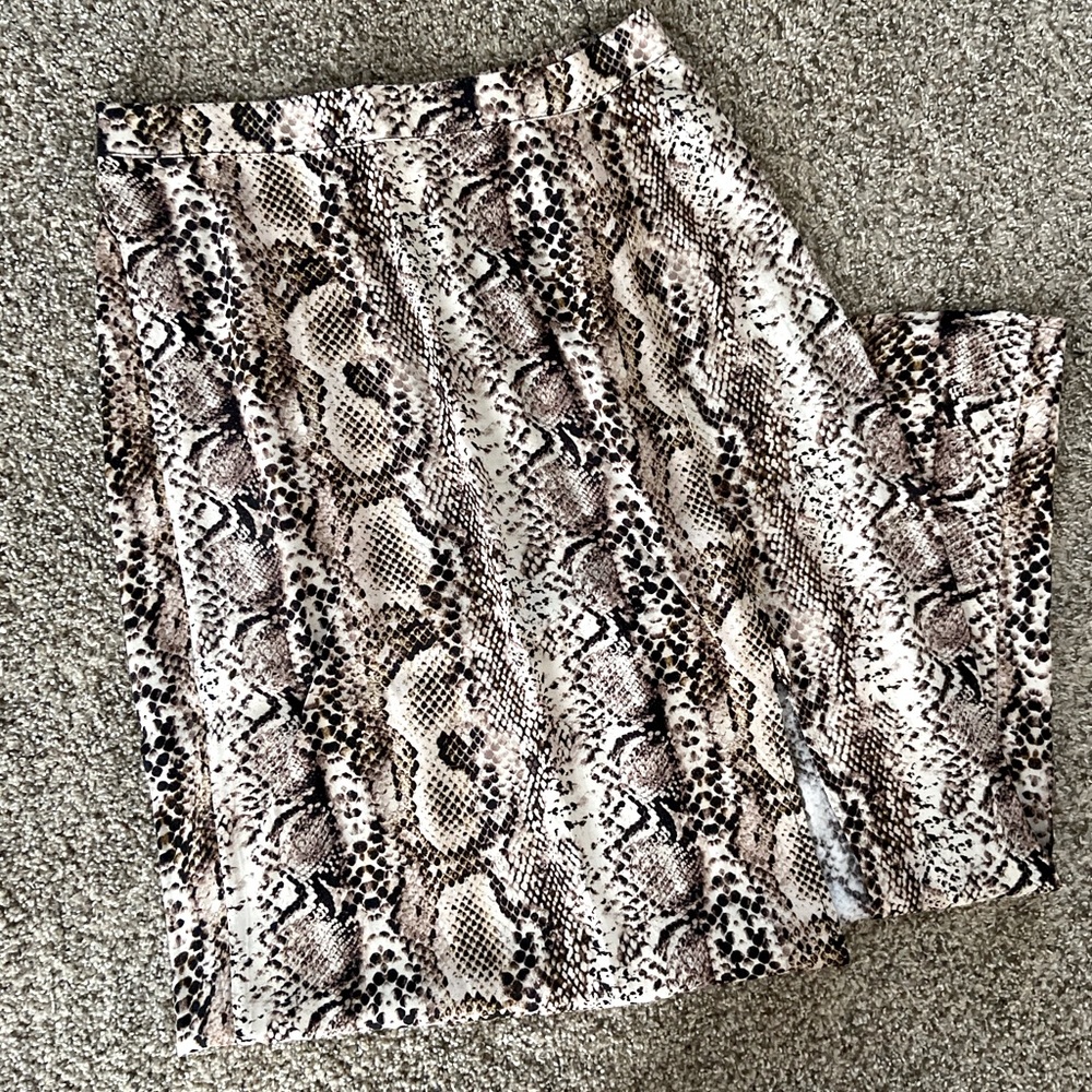 Women’s Snake Skin Maxi Slit Skirt
